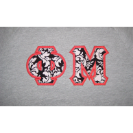 Phi Mu Sewn On Letters