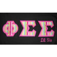 Phi Sigma Sigma Sewn On Letters