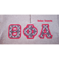Theta Phi Alpha Sewn On Letters With Embroidery