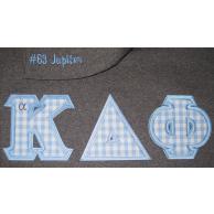 Kappa Delta Phi Sewn On Letters With Embroidery