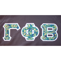 Gamma Phi Beta Sewn On Letters