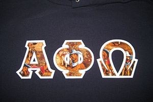 Greek Letter Confetti  Designer Greek Apparel